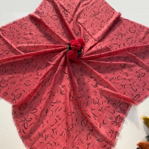 Flamlı Eşarp (Desen Baskılı)
